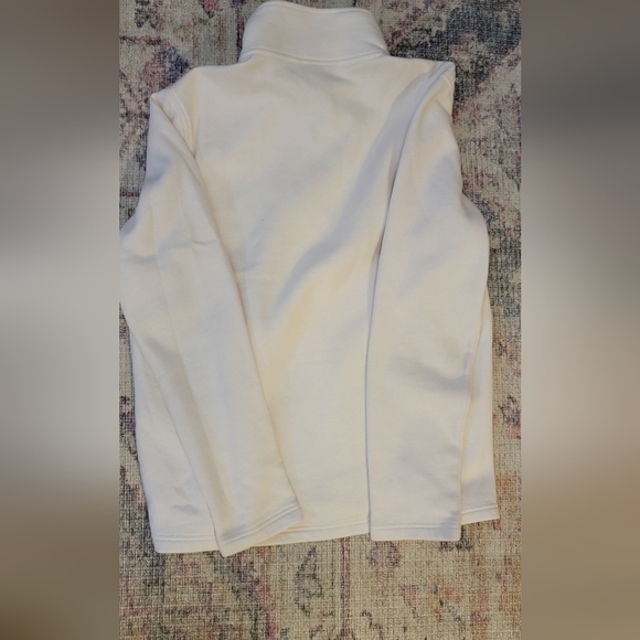 Michael Kors White Quarter-Zip Pullover SIZE M - Picture 4 of 4